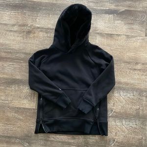 Athleta Girl Black Hoodie Sweatshirt Tunic Style Size M